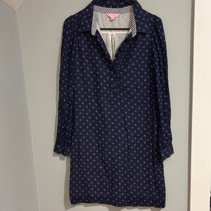 Lilly Pulitzer Nautical Classic Navy and White Polka Dot Dress Sailor Americana